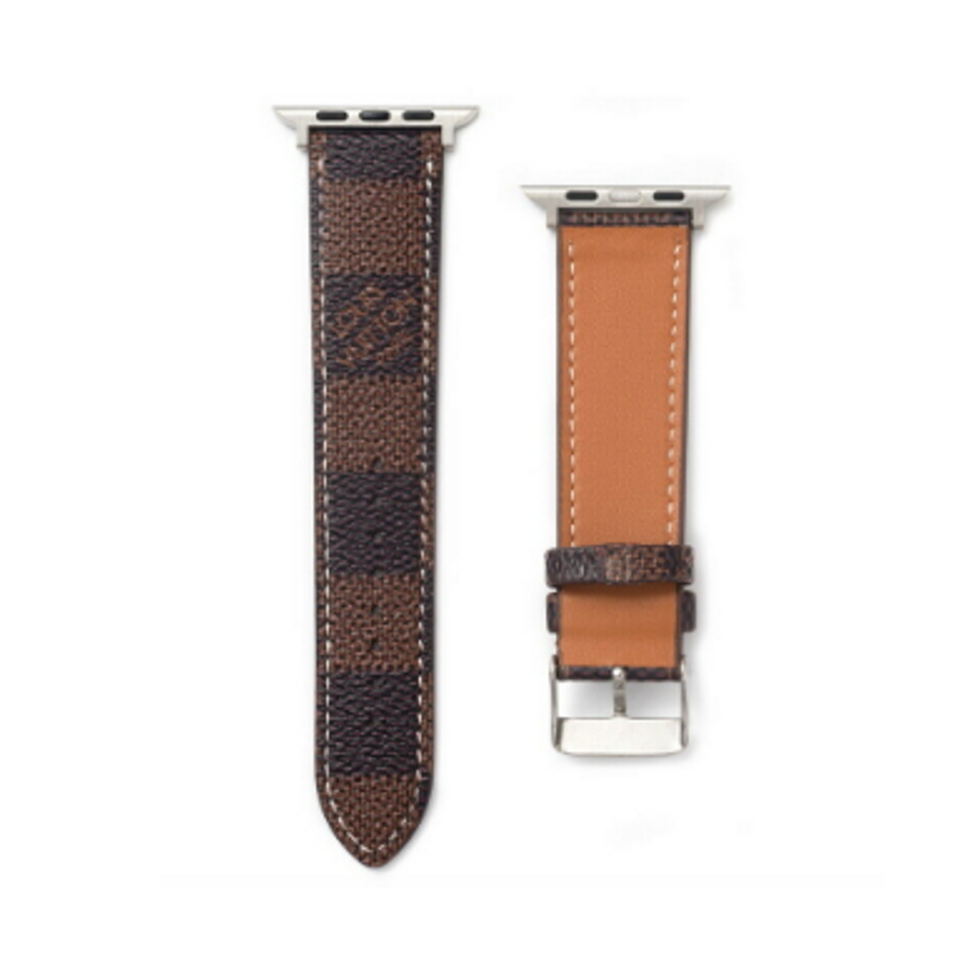 Brown Checkered Apple Watch Band 41mm 45mm 40mm 38mm 42mm 44mm