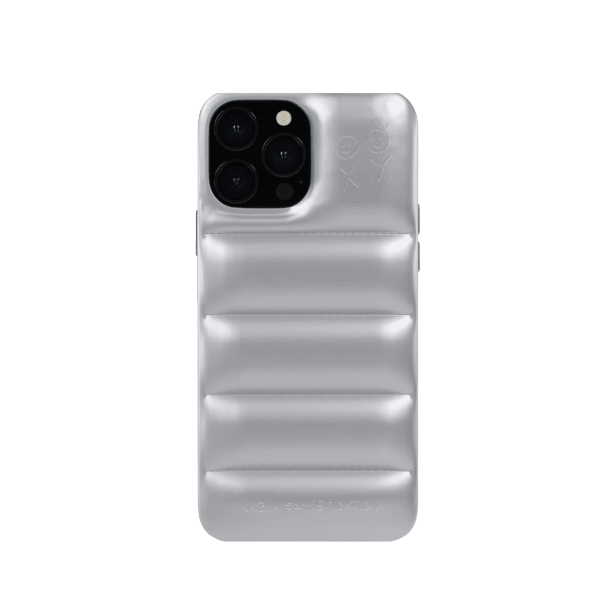 Puffer Series - Shine Silver iPhone Case