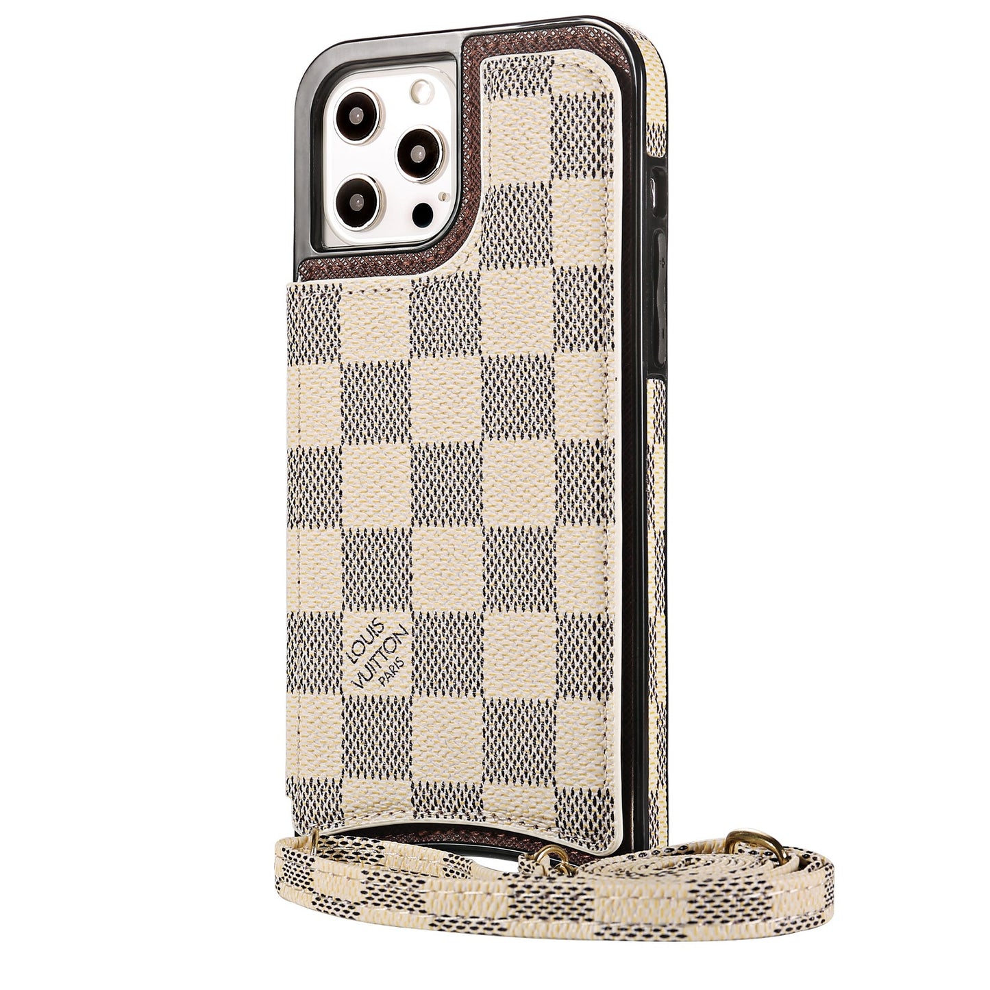 Classic Checkered x Cardholder iPhone Case