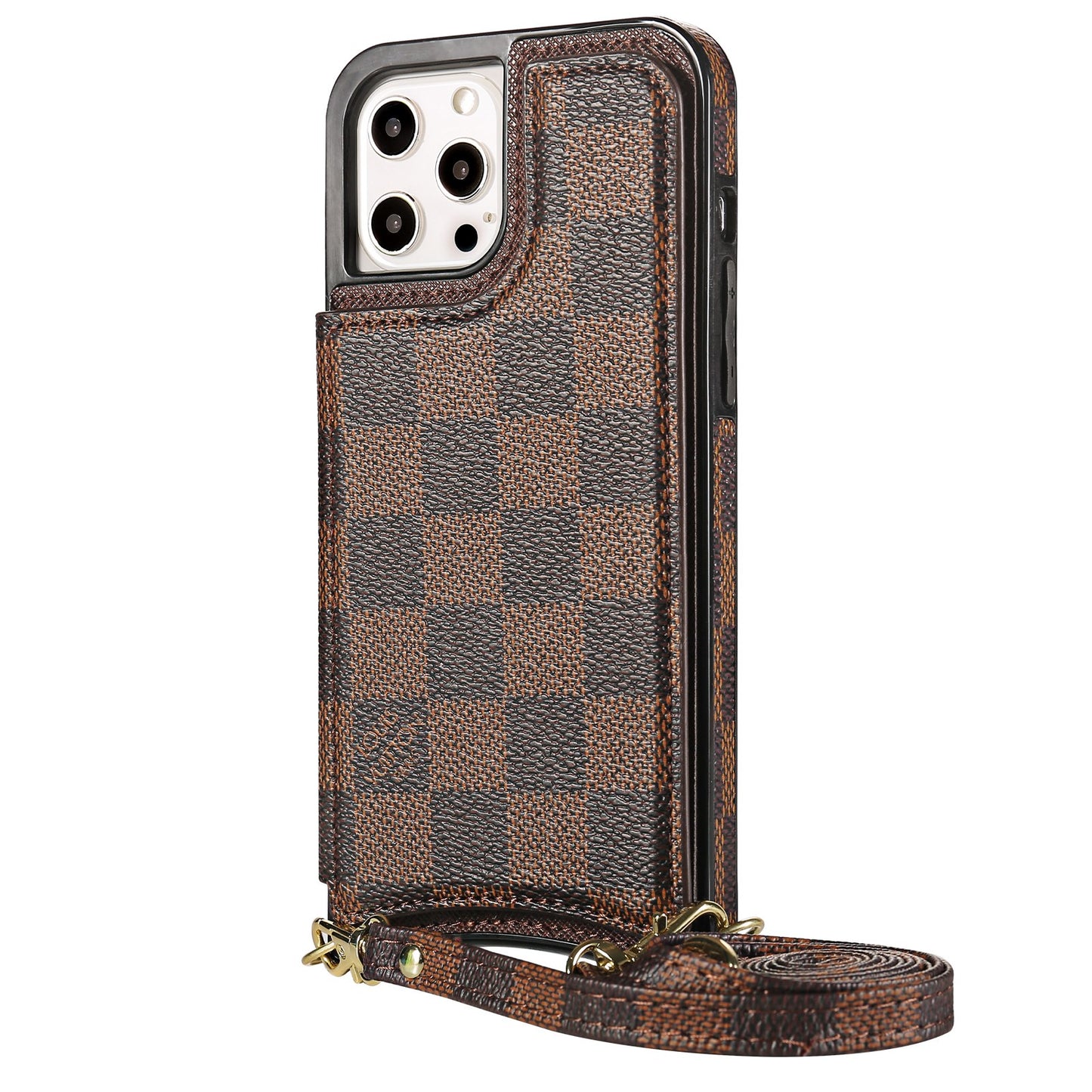 Classic Checkered x Cardholder iPhone Case