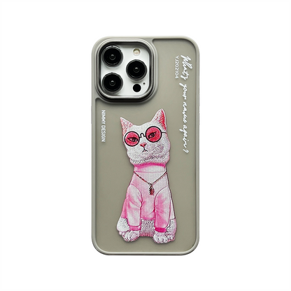 Animated Animal Glasses Skin Scrub Series Trend Case iPhone Case