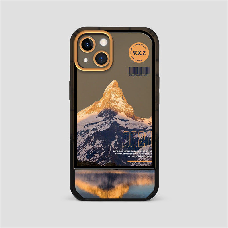 Reflected snow mountain Set iPhone Case