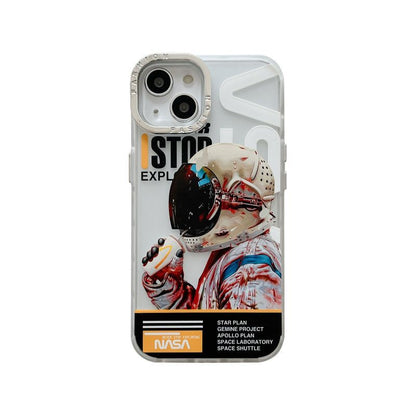 Never Give Up Astronaut iPhone Case