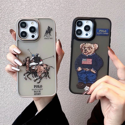 Classic Bear Collection Skin Scrub Series Trend Case iPhone Case