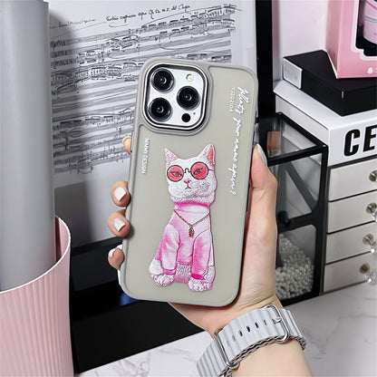 Animated Animal Glasses Skin Scrub Series Trend Case iPhone Case