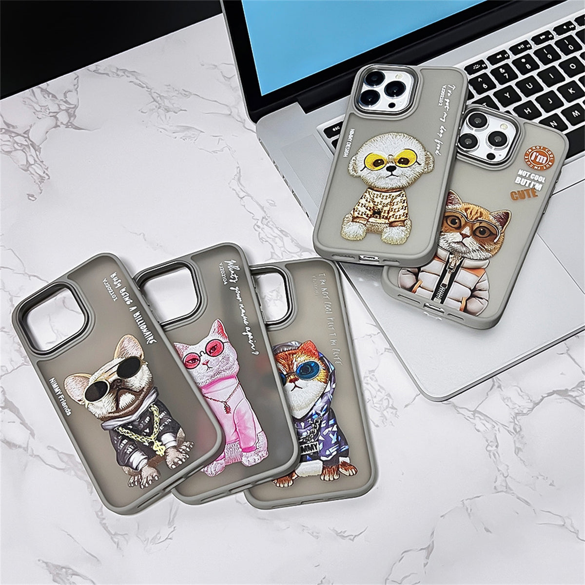 Animated Animal Glasses Skin Scrub Series Trend Case iPhone Case