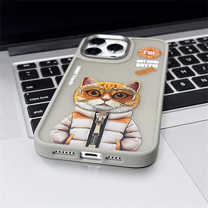 Animated Animal Glasses Skin Scrub Series Trend Case iPhone Case