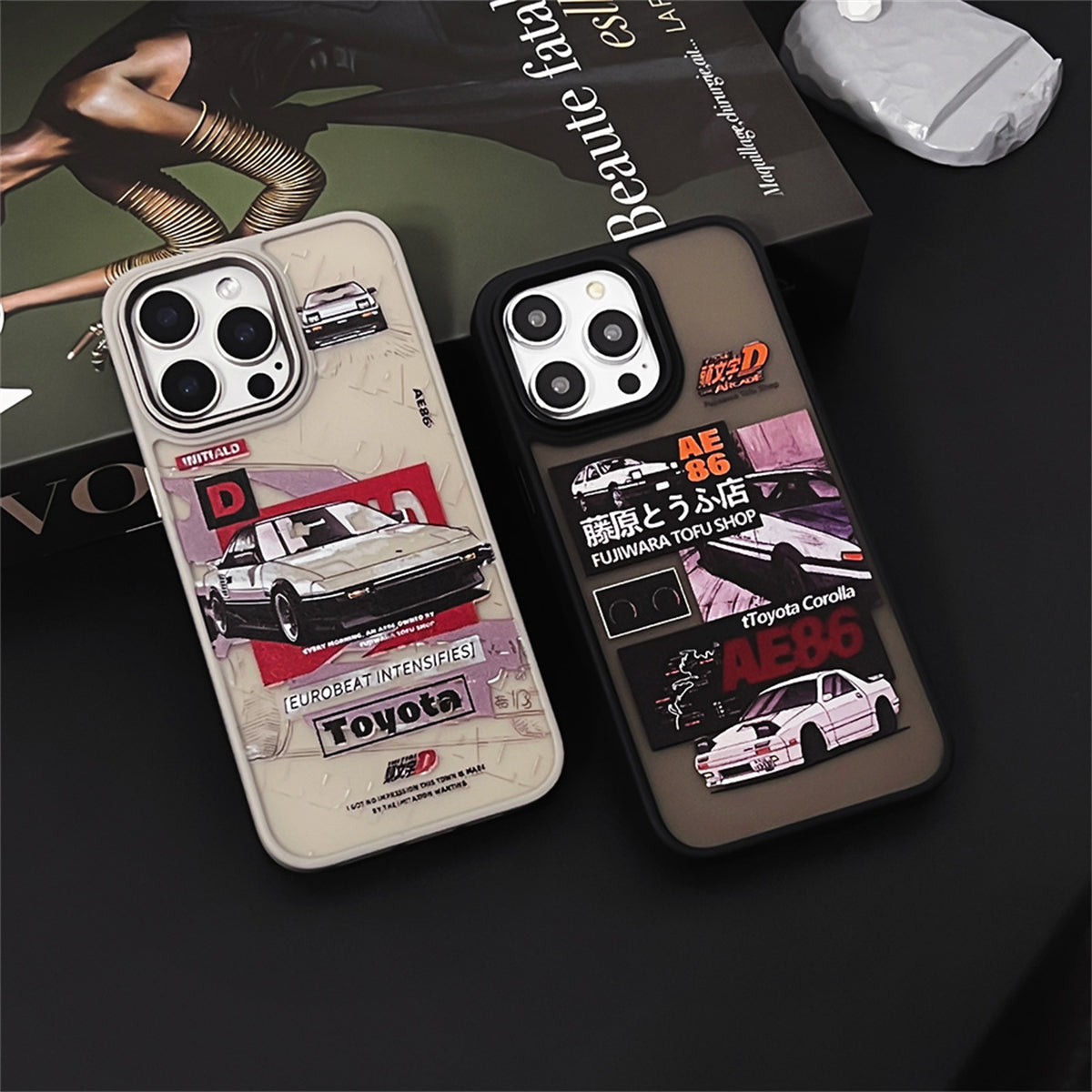 "Initial  x D " Skin Scrub Series Case iPhone Case