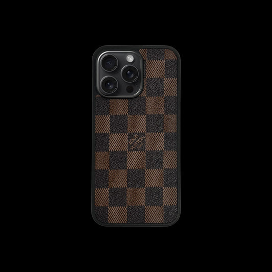 Simple Check Brown Case