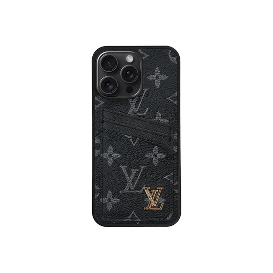 Mono x Emblem Cardholder iPhone Case - Black