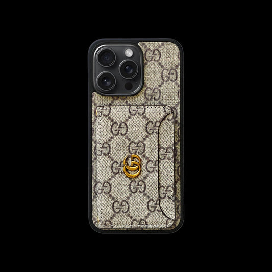 Classic GG Beige Cardholder Case