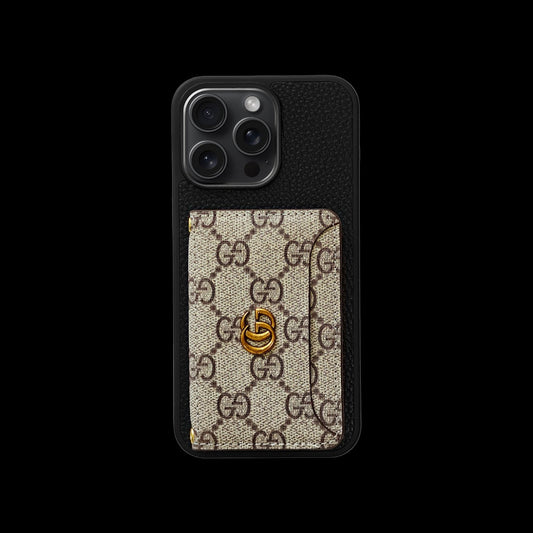 Two Tone Imprint GG Cardholder Case