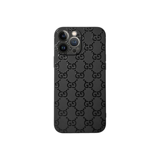 GG Imprint Total Matte Black iPhone Case