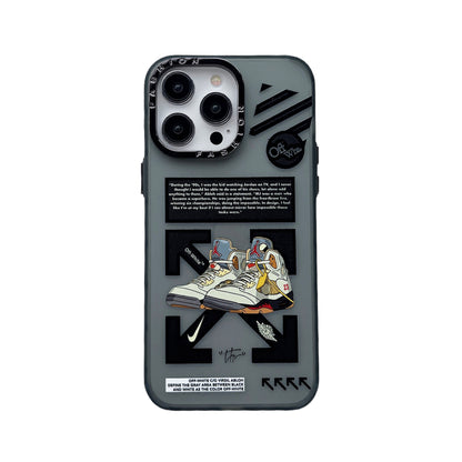 White x Blue OW Sneaker iPhone Case