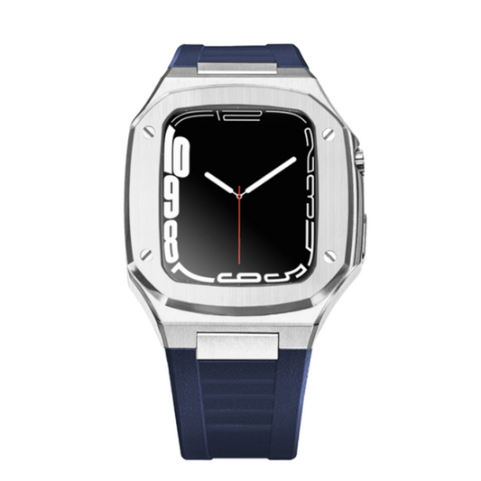 Sport Presidential Apple Watch Case | Silver + Blue Band