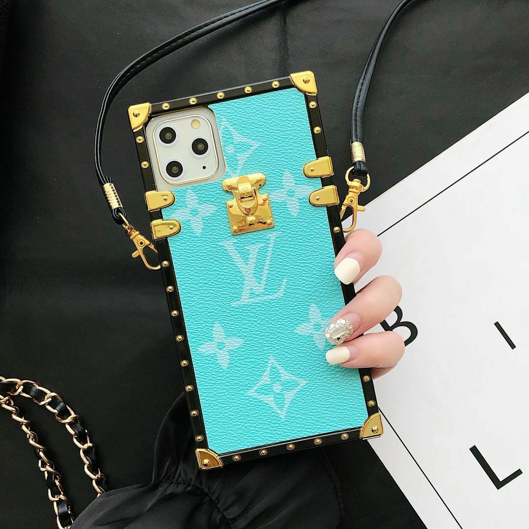 Luxury Diamond Bling Square Trunk Phone Case for iPhone 13 Pro 12