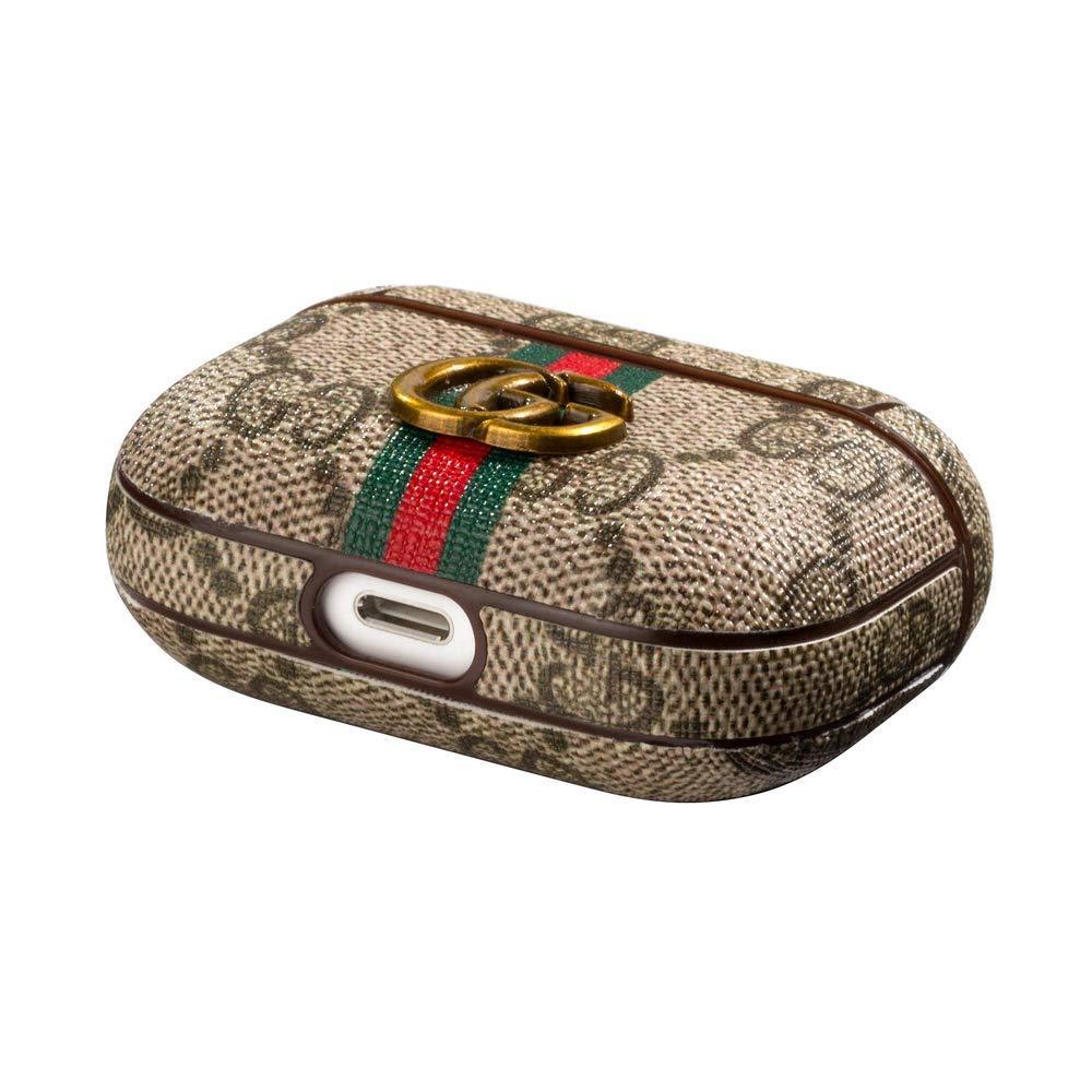 Gucci GG Stripes AirPods Leather Protective Shockproof Case