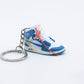 OW X AJ1 - Blue 3D Mini Sneaker Keychain
