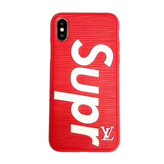 Red SUPR Lettered iPhone Case