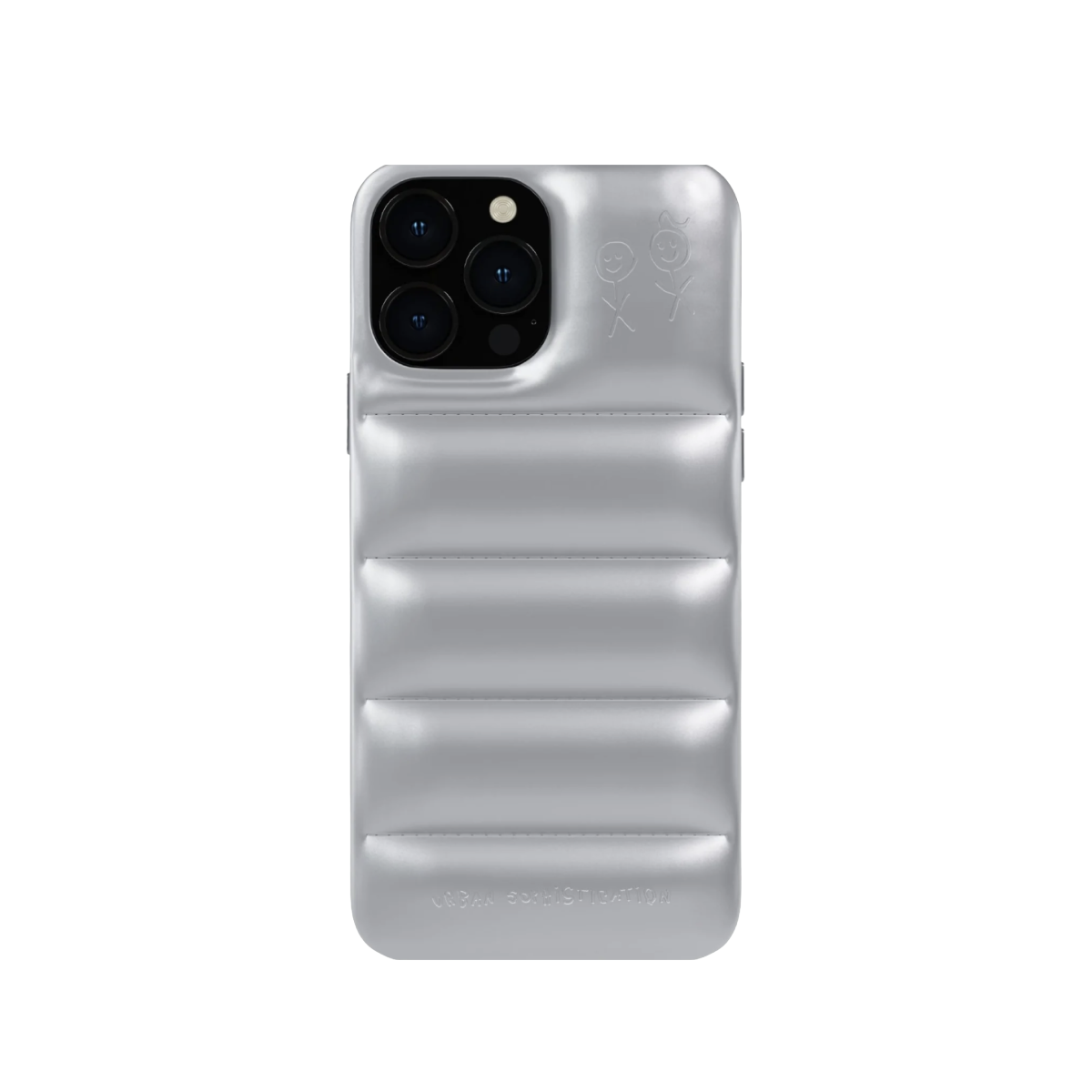 Puffer Series - Shine Silver iPhone Case
